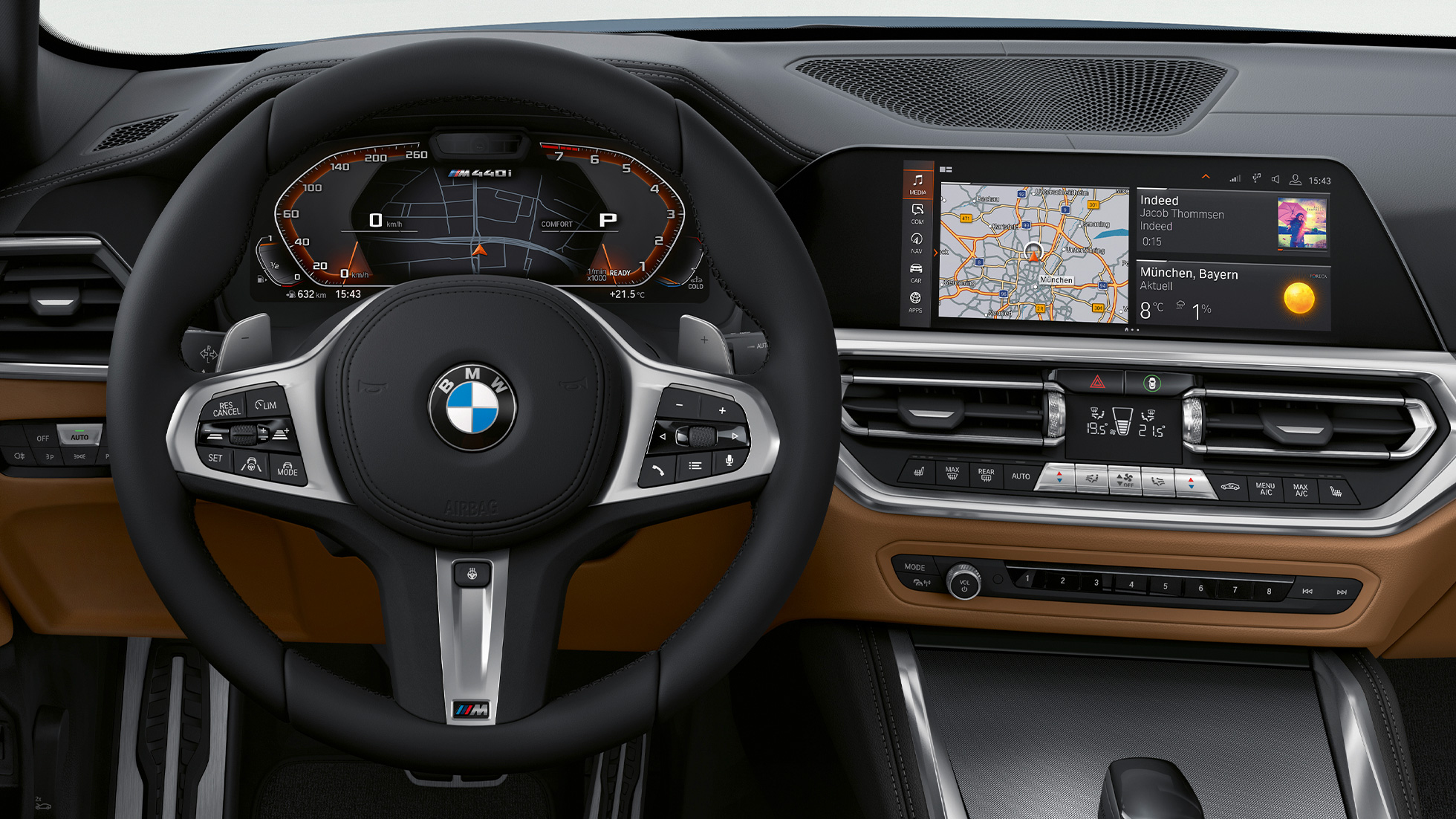 Volante y asistente de voz BMW Serie 4 Coupé G22 BMW Serie 4 Coupé G22 2020 Interior Volante y asistente de voz