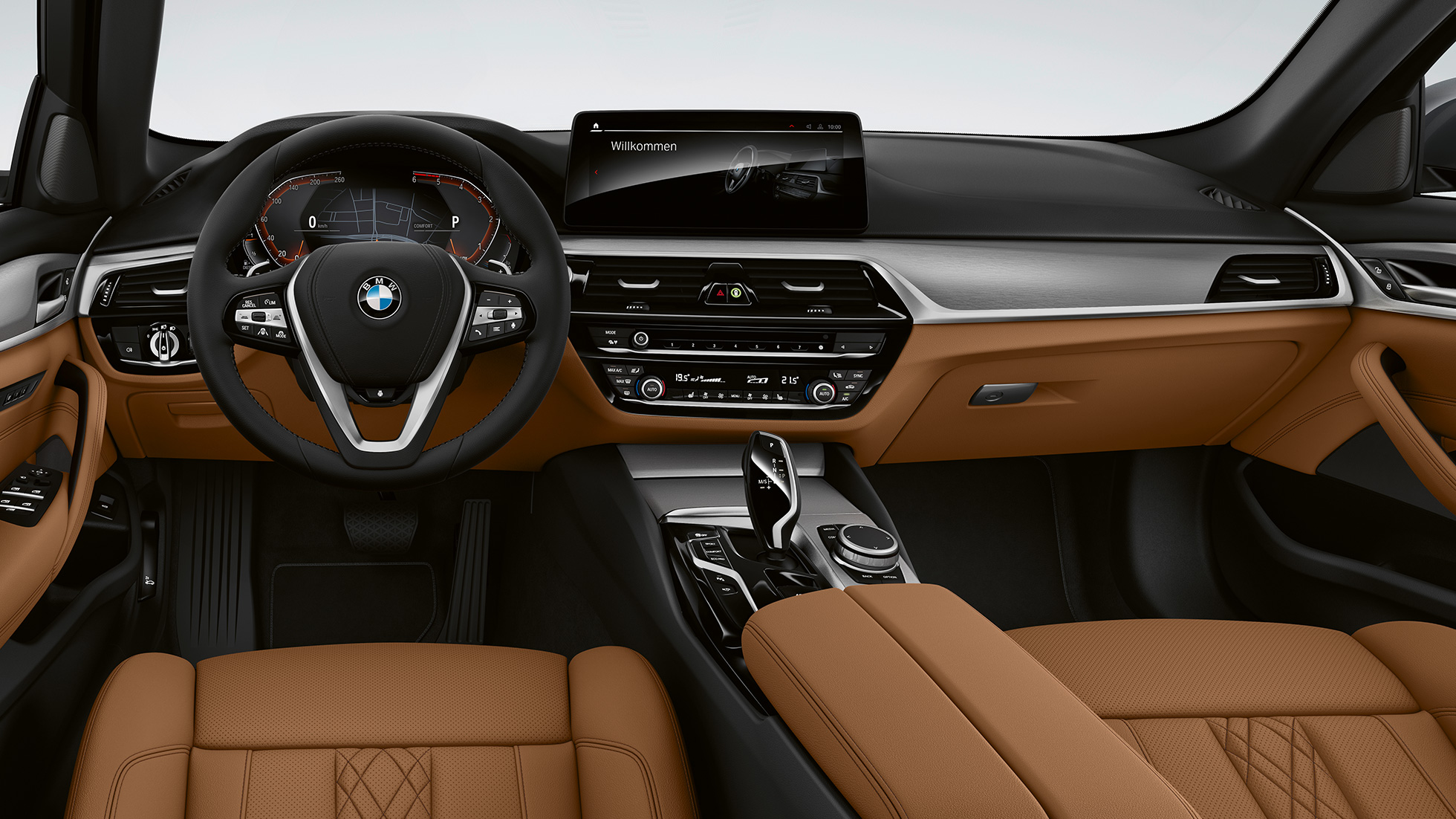 Cockpit del Serie 5 Sedan Cockpit del Serie 5 Sedan 540i Sensatec Cognac interior