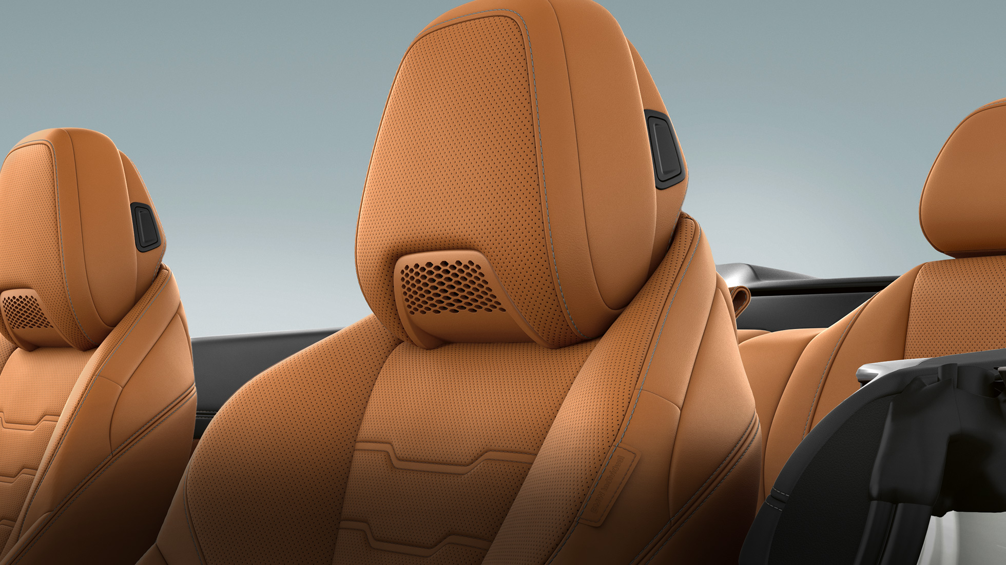 BMW M850i xDrive, asiento multifuncional con calentador de cuello, piel ‘Merino’ Coñac. BMW M850i xDrive, asiento multifuncional con calentador de cuello, piel ‘Merino’ Coñac.