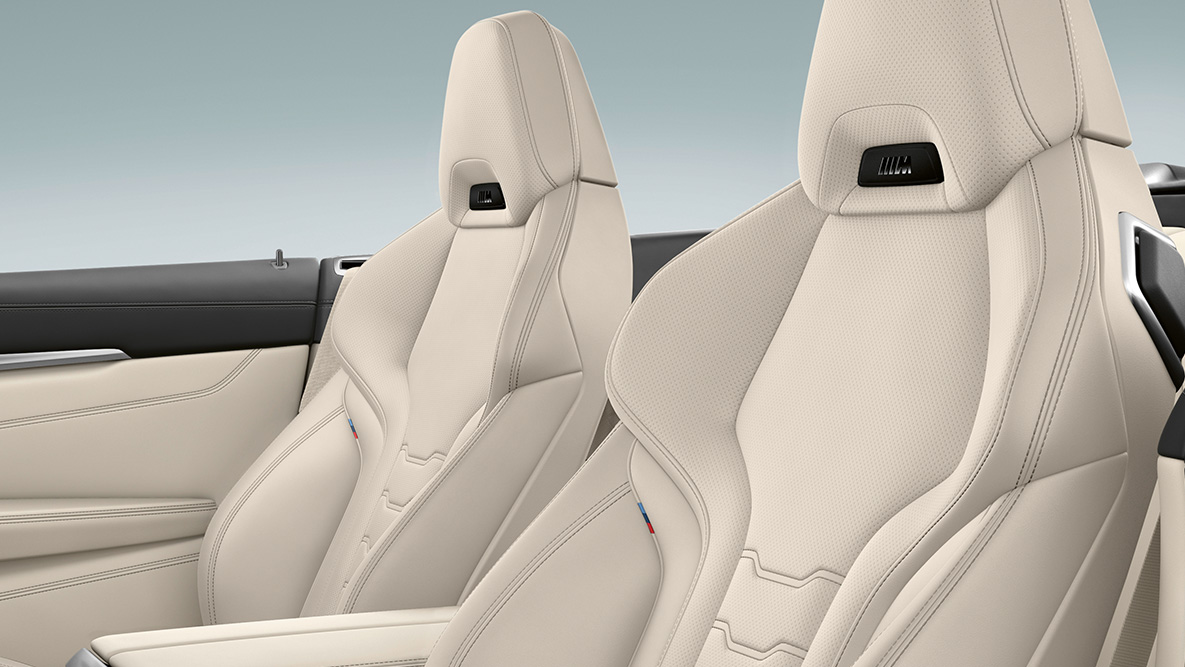 BMW M850i xDrive, asientos multifunción en piel ‘Merino’, Blanco Marfil, con calentador de cuello. BMW M850i xDrive, asientos multifunción en piel ‘Merino’, Blanco Marfil, con calentador de cuello.