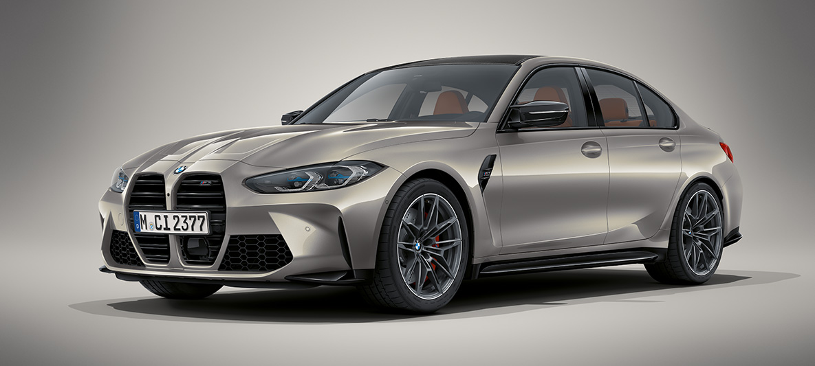 BMW Individual Tansanitblau metalizado BMW M3 Sedán G80 2020 BMW M3 Sedán BMW Individual Tansanitblau metalizado G80 2020 Vista de tres cuartos del frontal, parado