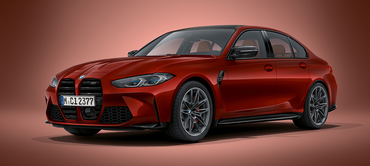 BMW Individual Dravitgrau metalizado BMW M3 Sedán G80 2020 BMW M3 Sedán BMW Individual Dravitgrau metalizado G80 2020 Vista de tres cuartos del frontal, parado