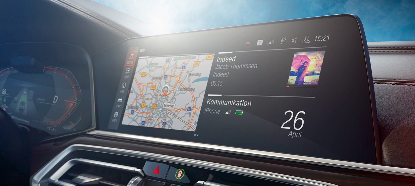 Display de control BMW X5 G05 2018 puesto de conducción
