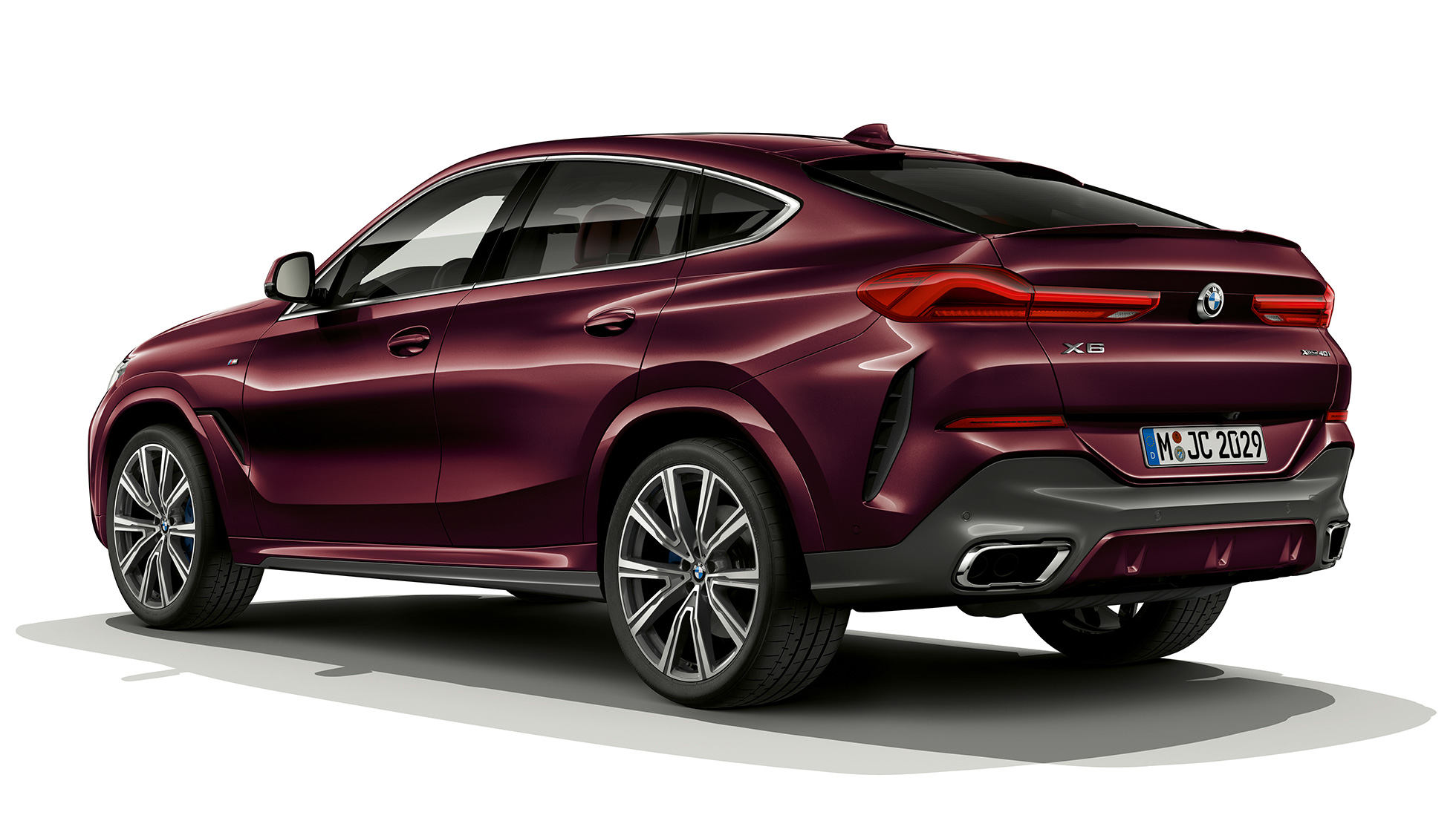 BMW X6 with BMW Individual, rear. BMW X6 with BMW Individual in three-quarter rear perspective.