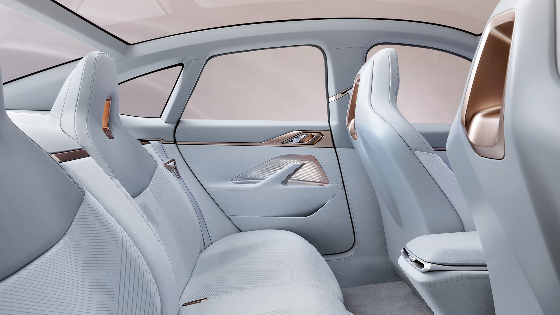 Interior 3 BMW Concept i4 2020 G26 Interior 3 BMW Concept i4 2020 G26, automóvil totalmente eléctrico, BMW Gran Coupé
